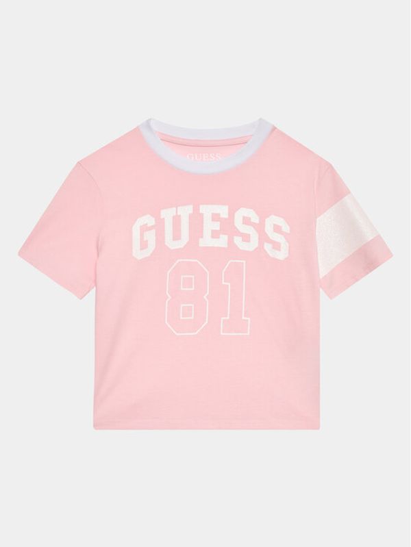 Guess Guess Тишърт J3YI07 K8HM4 Розов Regular Fit