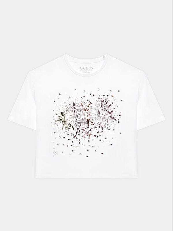 Guess Guess Тишърт J3YI21 K6YW1 Бял Boxy Fit