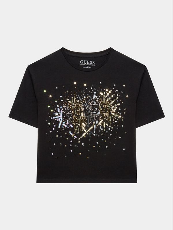 Guess Guess Тишърт J3YI21 K6YW1 Черен Boxy Fit