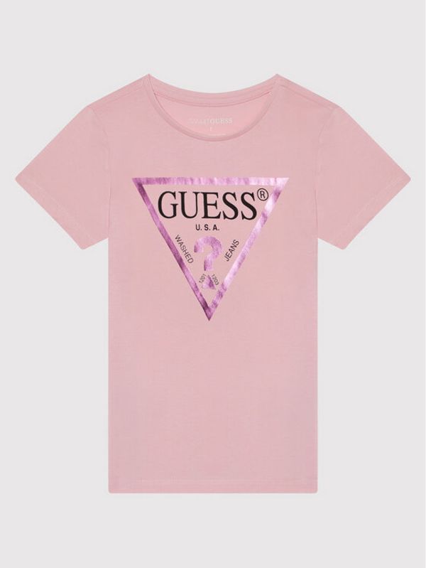 Guess Guess Тишърт J73I56 K8HM0 Розов Regular Fit