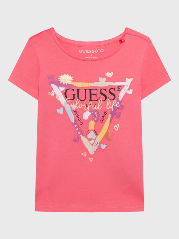 Guess Guess Тишърт K3GI00 K6YW3 Розов Regular Fit