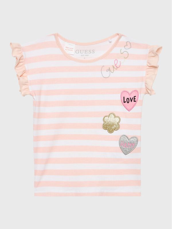 Guess Guess Тишърт K3GI13 K6YW0 Розов Regular Fit