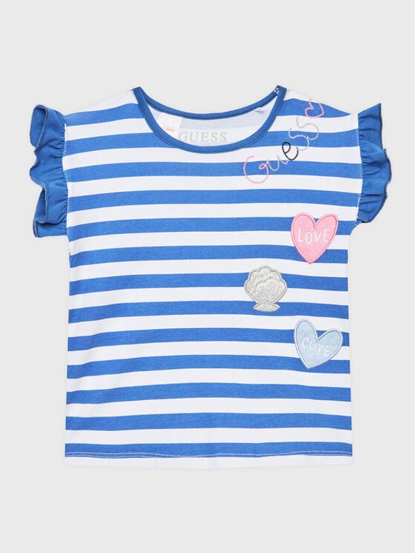 Guess Guess Тишърт K3GI13 K6YW0 Син Regular Fit