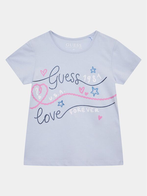 Guess Guess Тишърт K3GI15 K6YW1 Син Regular Fit