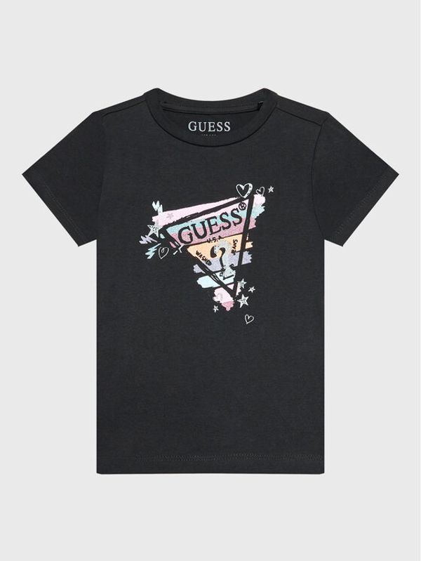 Guess Guess Тишърт K3RI00 K6YW3 Черен Regular Fit