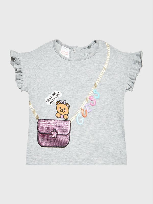 Guess Guess Тишърт K3RI09 K9ND0 Сив Regular Fit