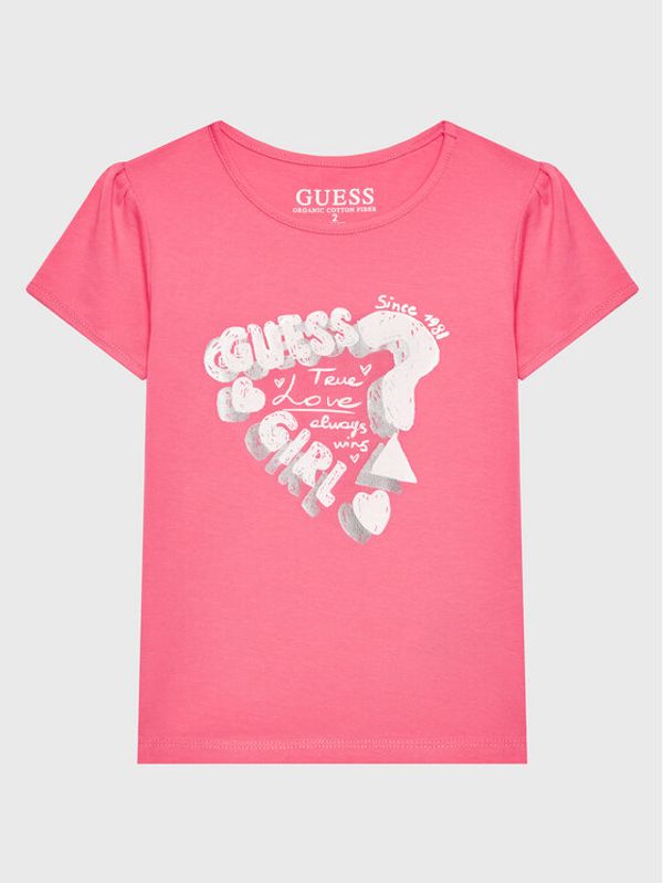 Guess Guess Тишърт K3RI13 K6YW1 Розов Regular Fit
