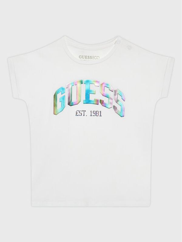 Guess Guess Тишърт K3RI25 K6YW1 Бял Regular Fit