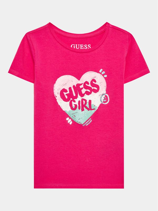 Guess Guess Тишърт K3YI02 K6YW4 Розов Regular Fit