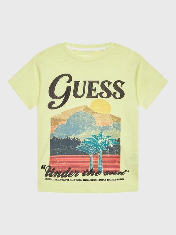 Guess Guess Тишърт L3GI03 K6XN1 Жълт Regular Fit