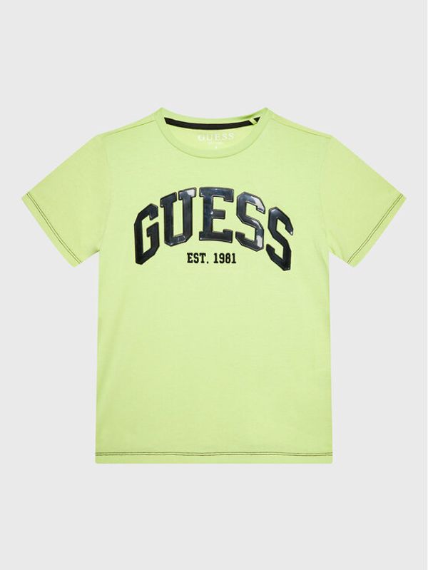Guess Guess Тишърт L3RI01 K8HM3 Зелен Regular Fit