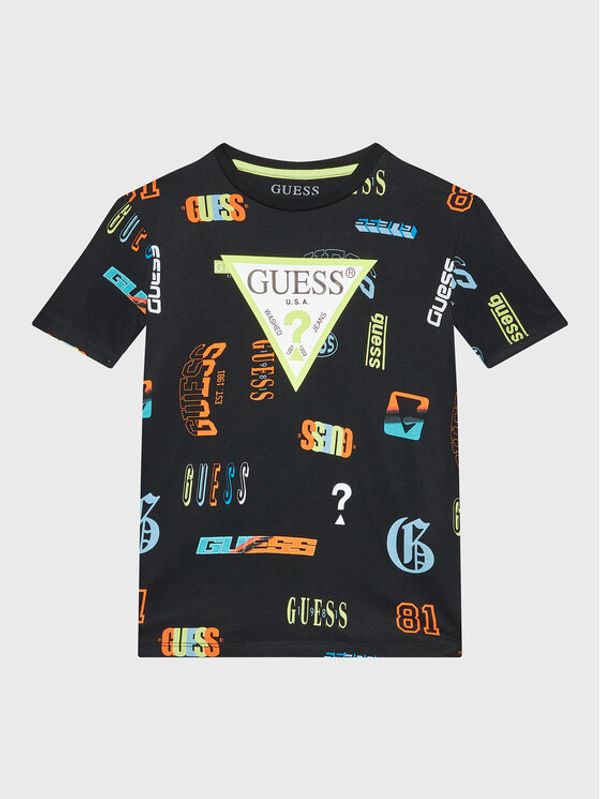 Guess Guess Тишърт L3RI03 K8HM3 Черен Regular Fit