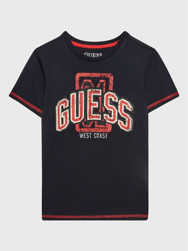 Guess Guess Тишърт L3RI11 K8HM0 Тъмносин Regular Fit