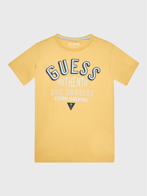 Guess Guess Тишърт L3RI12 K8HM0 Жълт Regular Fit