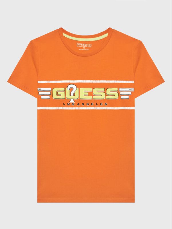 Guess Guess Тишърт L3RI17 K8HM0 Оранжев Regular Fit