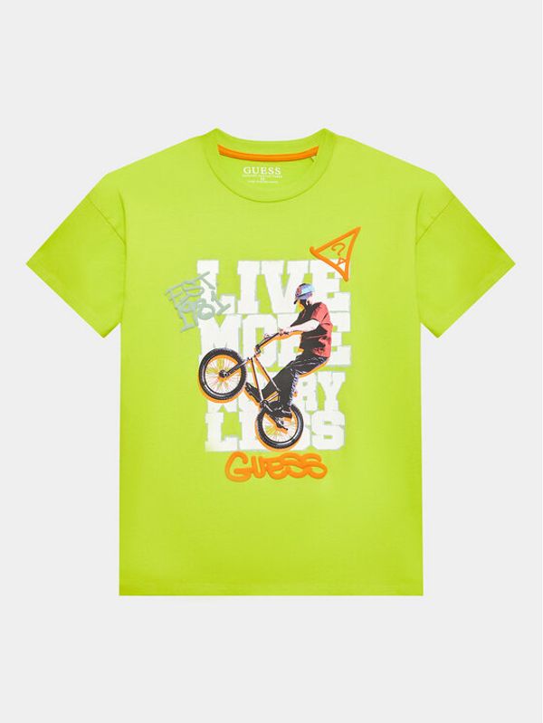 Guess Guess Тишърт L3YI07 K8HM4 Зелен Oversize