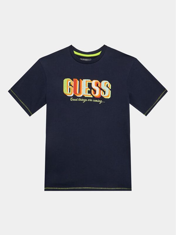 Guess Guess Тишърт L3YI08 K8HM4 Син Oversize