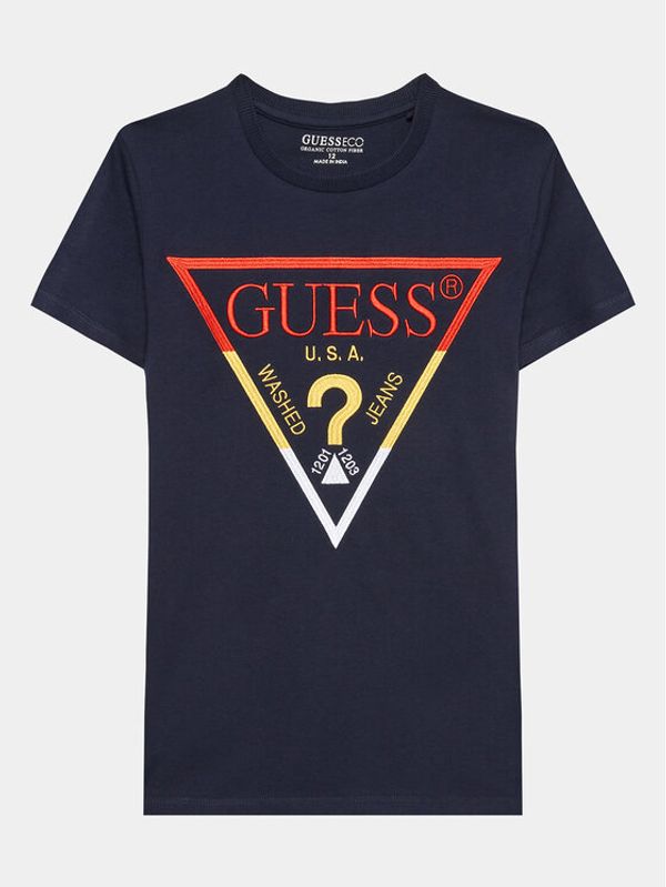 Guess Guess Тишърт L3YI28 K8HM4 Тъмносин Regular Fit