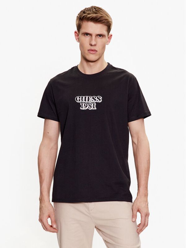 Guess Guess Тишърт Logo M3GI30 K8FQ4 Черен Slim Fit