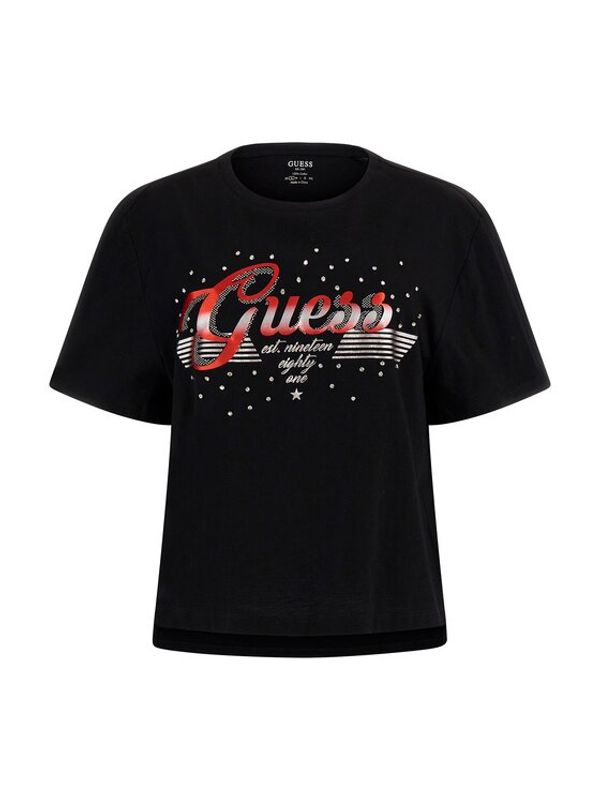 Guess Guess Тишърт Logo W3GI33 KB3P0 Черен Boxy Fit