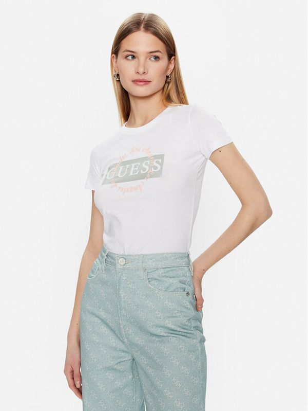 Guess Guess Тишърт Logo W3GI38 J1314 Бял Slim Fit