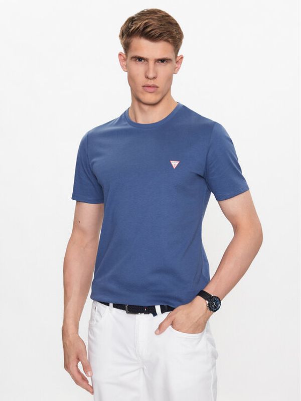 Guess Guess Тишърт M2YI36 I3Z14 Син Slim Fit
