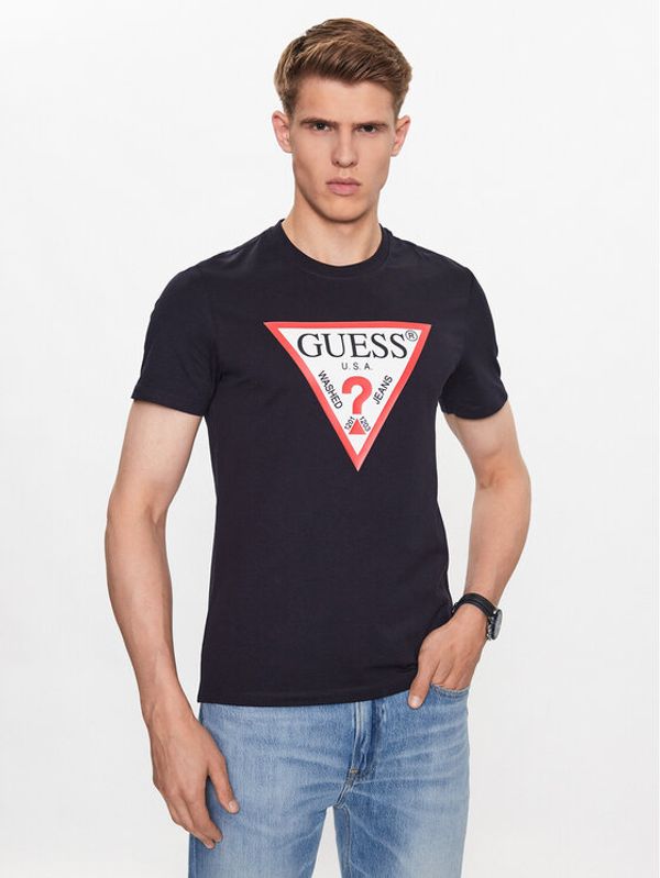 Guess Guess Тишърт M2YI71 I3Z14 Тъмносин Slim Fit