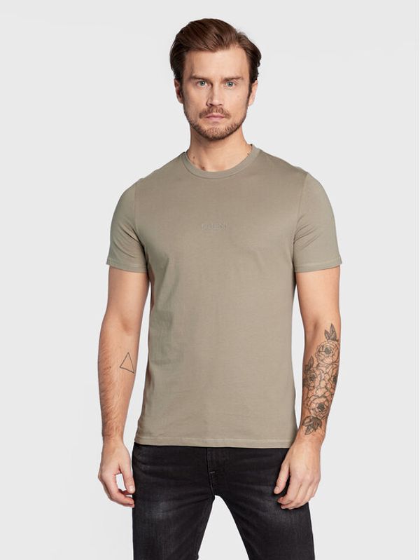 Guess Guess Тишърт M2YI72 I3Z11 Зелен Slim Fit