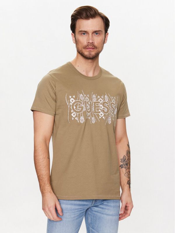 Guess Guess Тишърт M3GI15 K8FQ4 Зелен Regular Fit