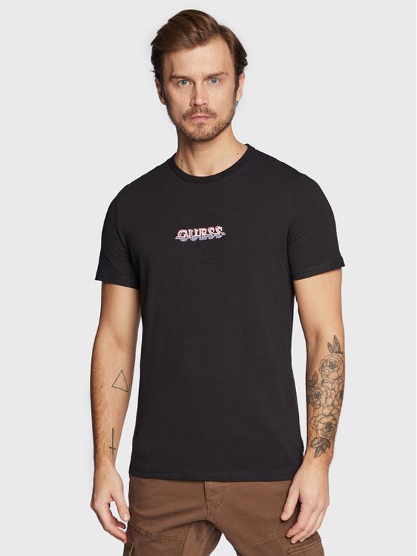 Guess Guess Тишърт M3RI11 J1314 Черен Slim Fit