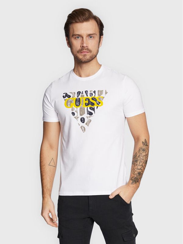 Guess Guess Тишърт M3RI12 J1314 Бял Slim Fit
