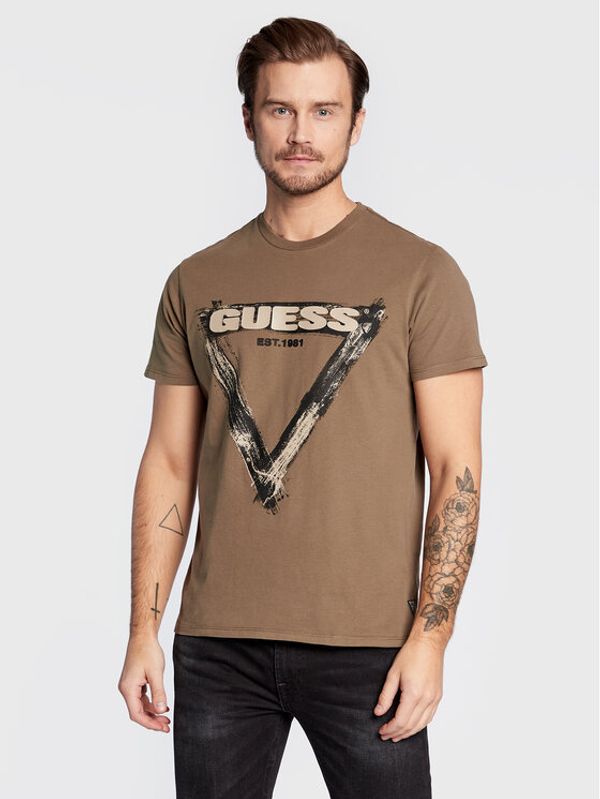 Guess Guess Тишърт M3RI64 KBDL0 Зелен Slim Fit