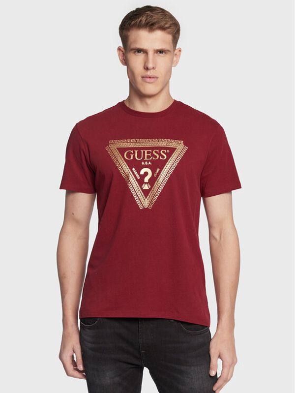 Guess Guess Тишърт M3RI68 KBDK0 Бордо Slim Fit