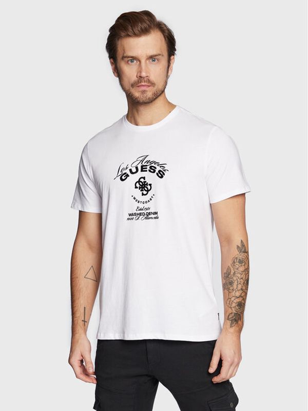 Guess Guess Тишърт M3RI69 KBDK0 Бял Slim Fit
