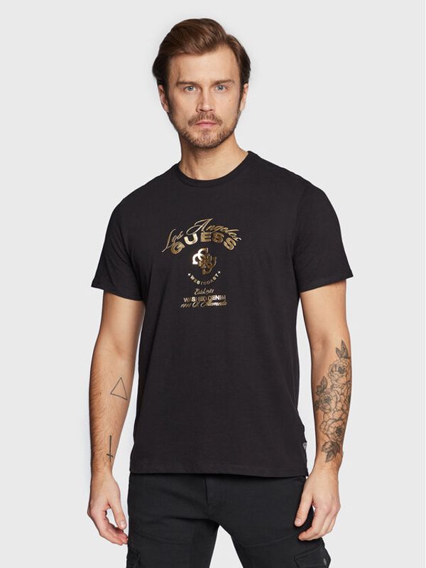 Guess Guess Тишърт M3RI69 KBDK0 Черен Slim Fit