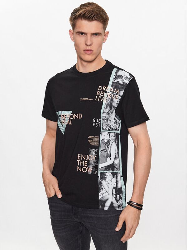 Guess Guess Тишърт M3YI18 K8FQ4 Черен Regular Fit