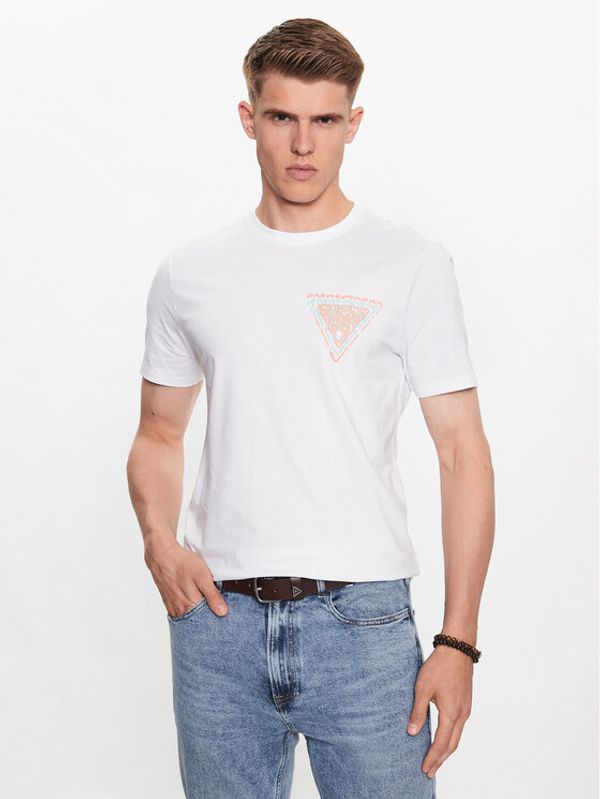 Guess Guess Тишърт M3YI22 J1314 Бял Slim Fit