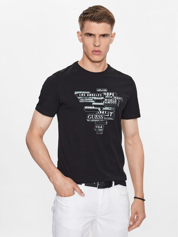 Guess Guess Тишърт M3YI23 J1314 Черен Slim Fit