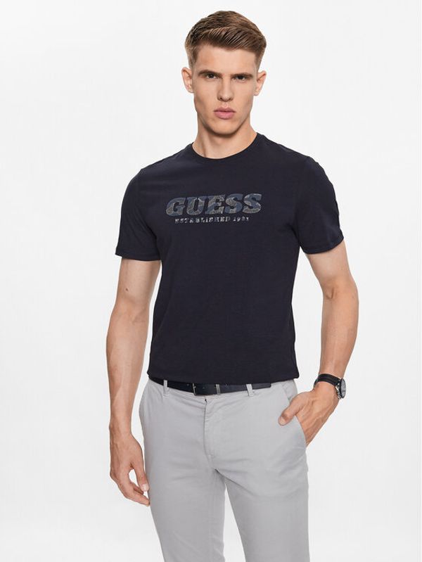 Guess Guess Тишърт M3YI26 J1314 Син Slim Fit