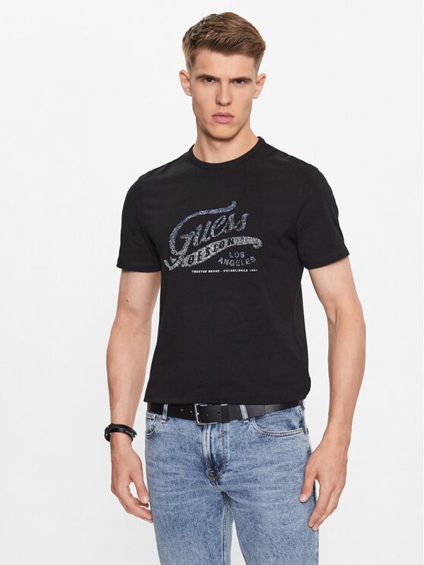 Guess Guess Тишърт M3YI27 J1314 Черен Slim Fit