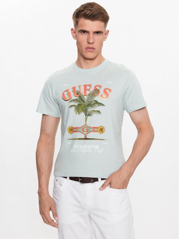 Guess Guess Тишърт M3YI61 K9RM1 Зелен Slim Fit
