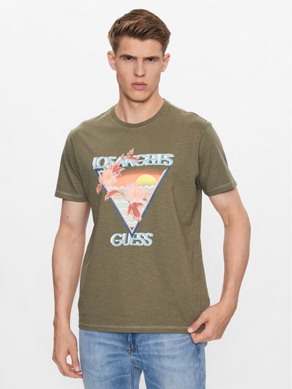 Guess Guess Тишърт M3YI68 K6XN4 Каки Regular Fit