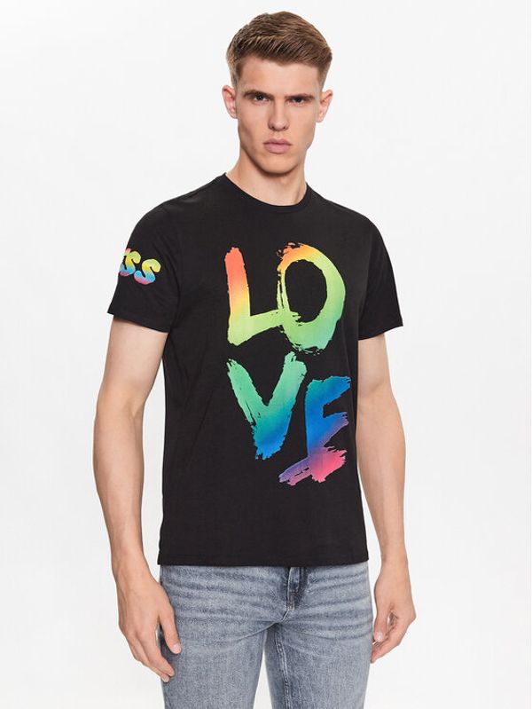 Guess Guess Тишърт M3YI72 K9RM1 Черен Slim Fit