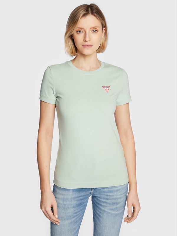 Guess Guess Тишърт Mini Triangle W2YI44 J1311 Зелен Slim Fit