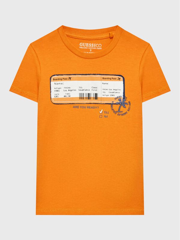 Guess Guess Тишърт N3GI06 K8HM0 Оранжев Regular Fit