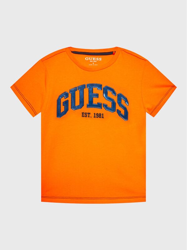 Guess Guess Тишърт N3RI07 K8HM3 Оранжев Regular Fit