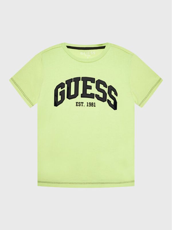 Guess Guess Тишърт N3RI07 K8HM3 Зелен Regular Fit
