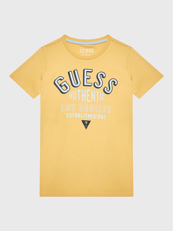 Guess Guess Тишърт N3RI09 K8HM0 Жълт Regular Fit