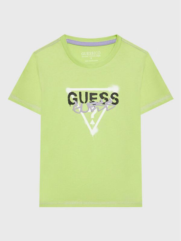 Guess Guess Тишърт N3RI15 K8HM0 Зелен Regular Fit