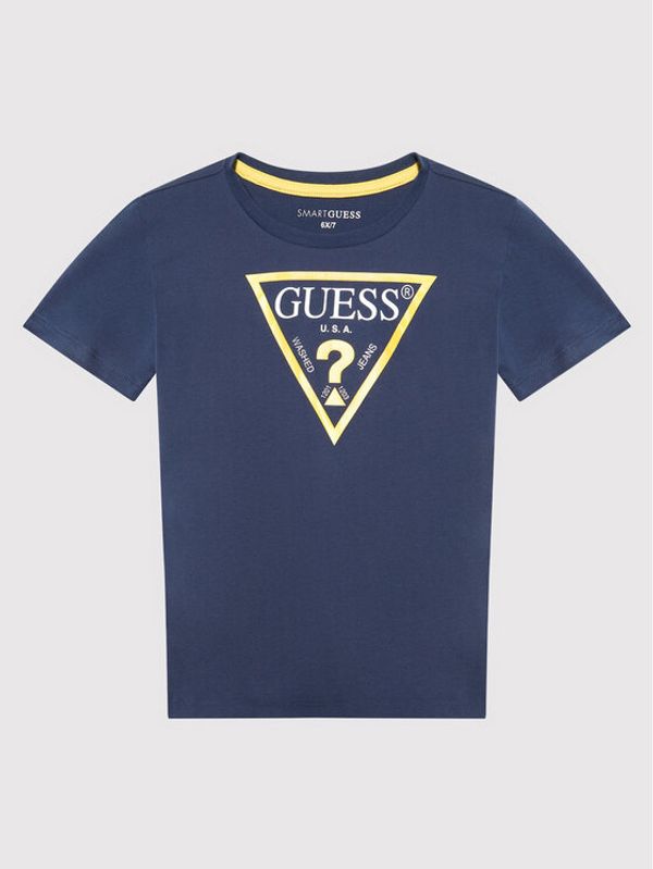 Guess Guess Тишърт N73I55 K8HM0 Тъмносин Regular Fit